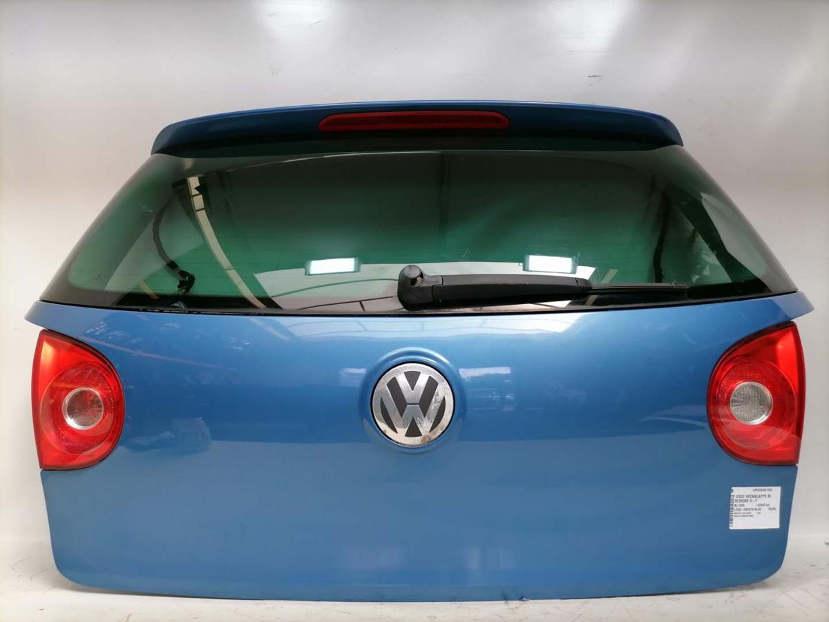 VW Golf 5 original Heckklappe mit Heckscheibe LC5G-Coasta Blue Pearl 5-Türer Fließheck BJ05